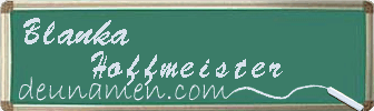 Blanka Hoffmeister Visitenkarte
